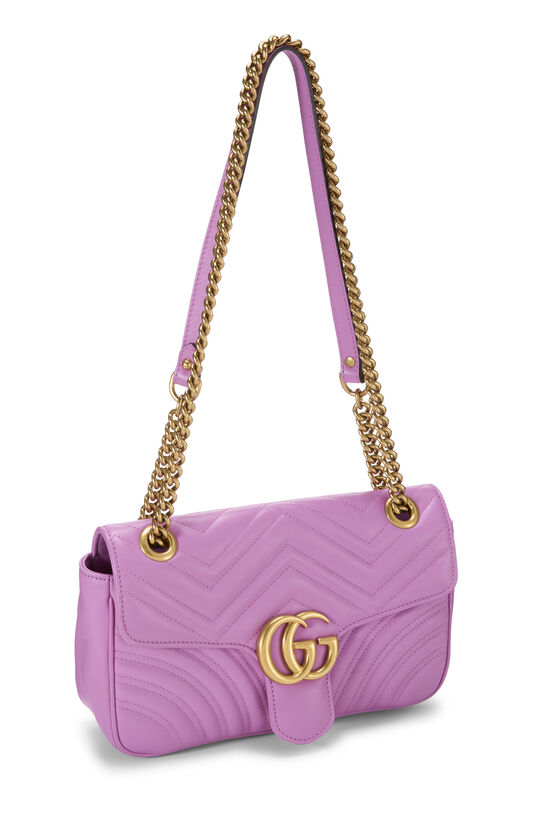 Pink Leather GG Marmont Shoulder Bag Small, , large image number 1