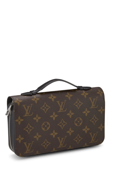 Brown Macassar Monogram Eclipse Zippy XL, , large