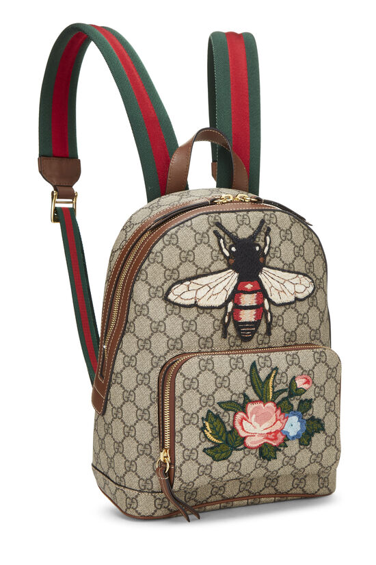 Original GG Supreme Canvas Web Bee Backpack, , large image number 1