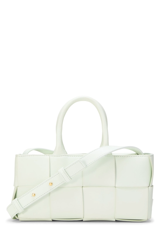 Green Calfskin Maxi Intrecciato East-West Arco Tote Mini, , large image number 3