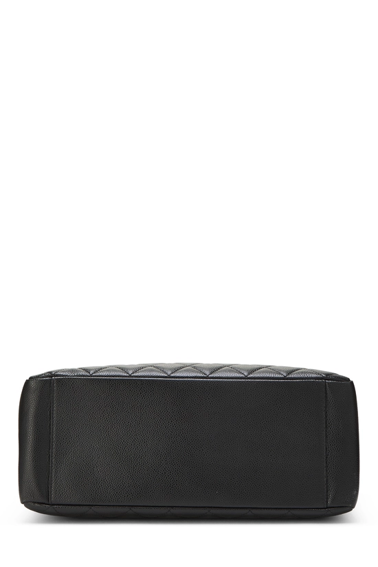 Black Quilted Caviar Grand Shopping Tote (GST), , large image number 4