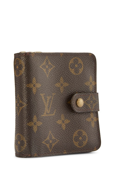 Monogram Canvas Compact Zip Wallet, , large