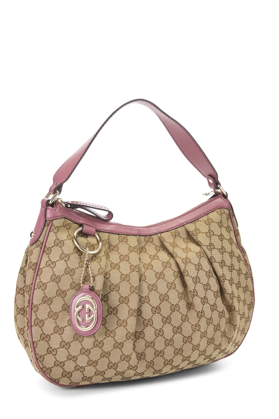 Pink Original GG Canvas Sukey Hobo, , large image number 1