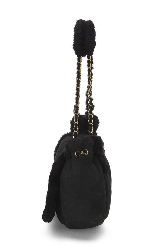 Black Shearling Shoulder Bag Small, , large image number 2