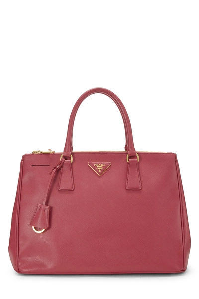 Pink Saffiano Executive Tote Small