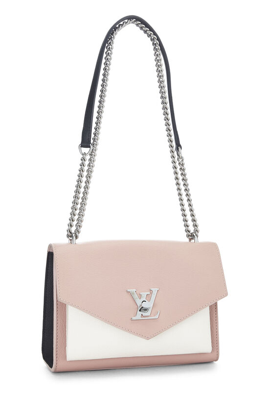 Pink & White Leather My Lock Me Chain Bag BB, , large image number 1