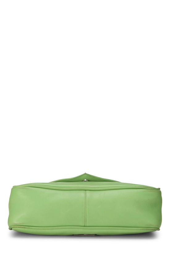 Green Leather Spike Top Handle Bag, , large image number 4
