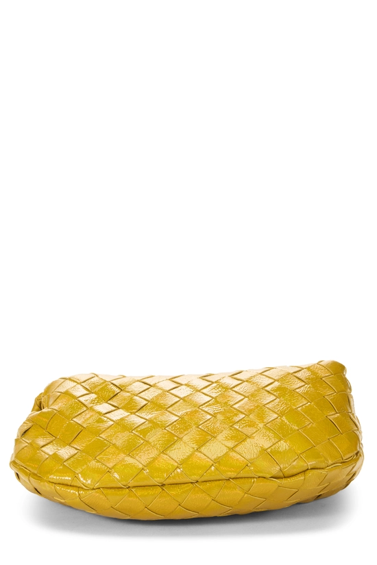 Yellow Patent Leather Intrecciato Jodie Mini, , large image number 4