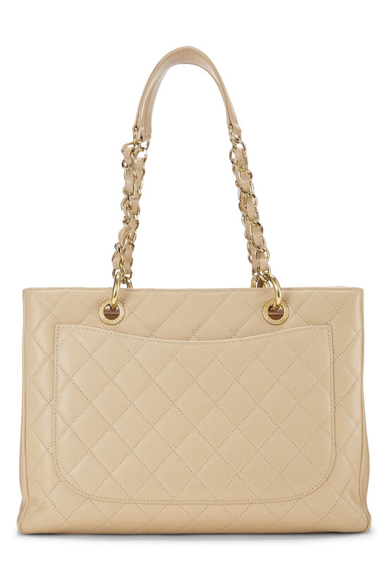 Beige Quilted Caviar Grand Shopping Tote (GST), , large image number 3