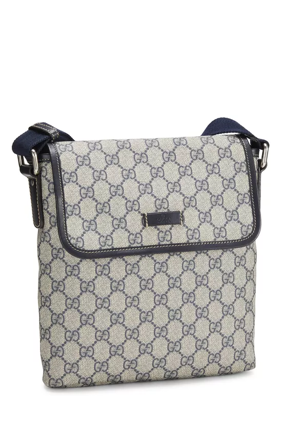 Navy GG Supreme Canvas Flap Messenger Small, , large image number 1
