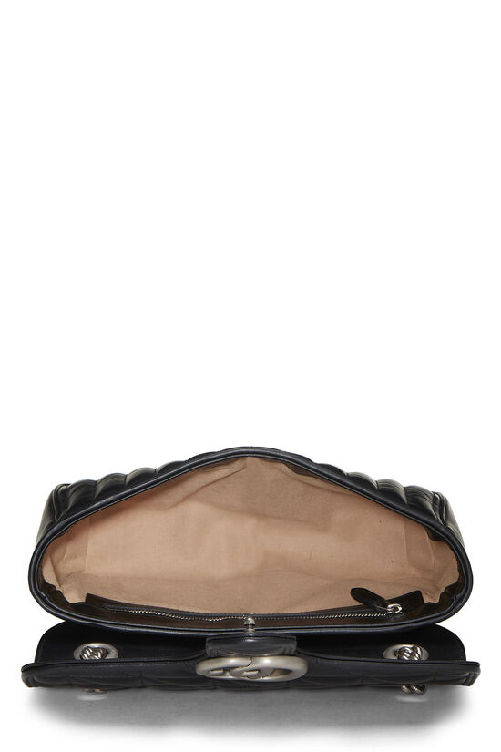Black Leather GG Marmont Shoulder Bag Small, , large image number 5