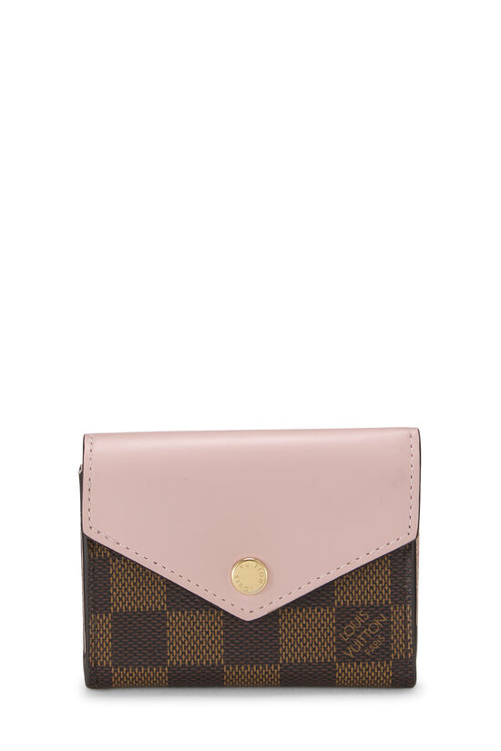 Pink Damier Ebene Zoe Wallet, , large image number 0
