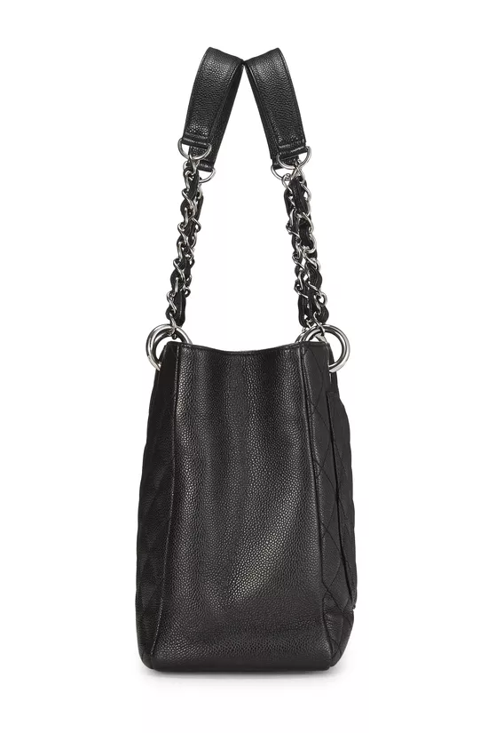 Black Quilted Caviar Grand Shopping Tote (GST), , large image number 2