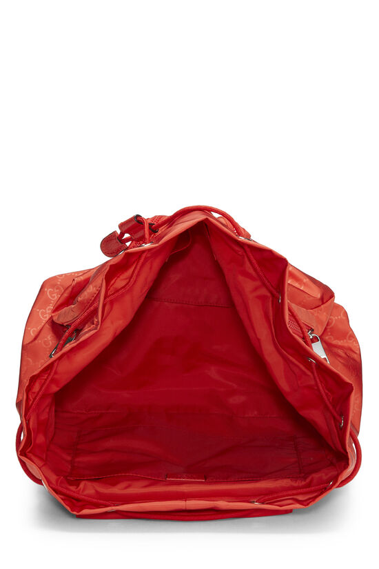 Orange GG Nylon Double Pocket Backpack, , large image number 6