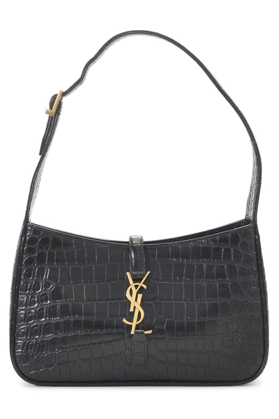 Saint Laurent Black Embossed Le 5 à 7 Shoulder Bag