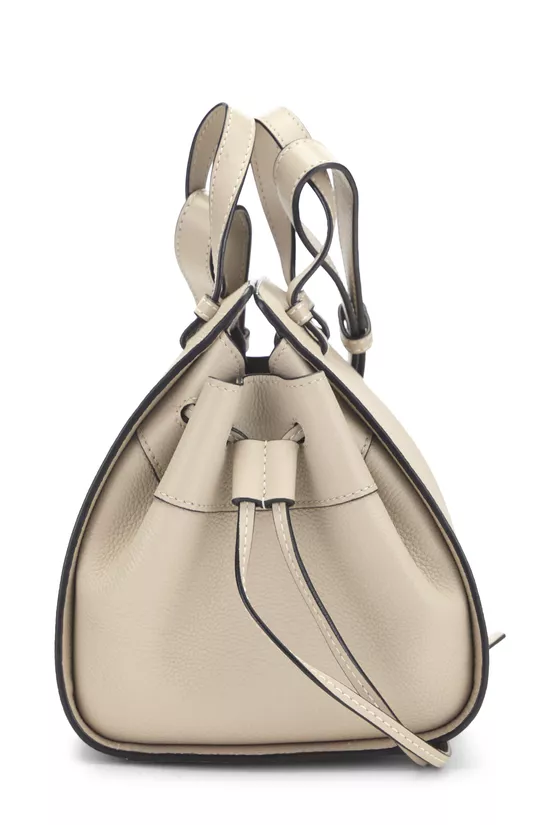 Grey Calfskin Hammock Drawstring Bag Mini, , large image number 2