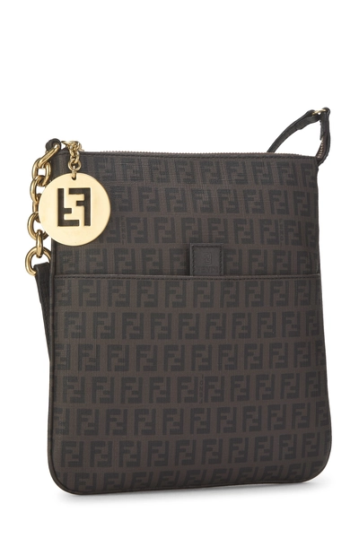 Fendi Brown Zucchino Coated Canvas Messenger Small — photo 2