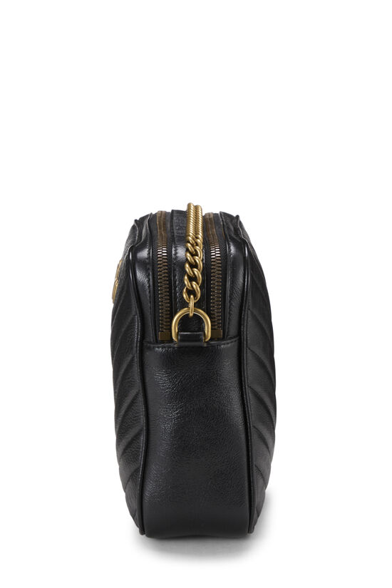 Black Leather GG Marmont Double Zip Crossbody Bag Small, , large image number 2