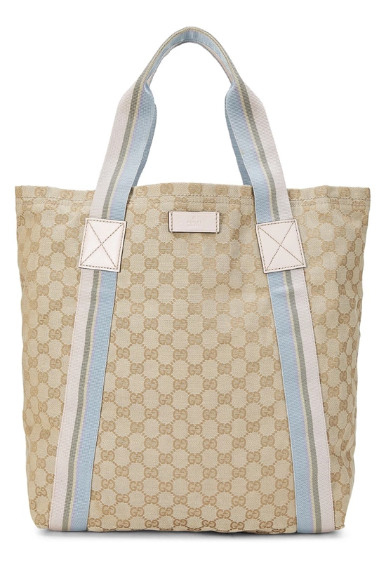 Pink GG Canvas Flat Web Tote, , large image number 0