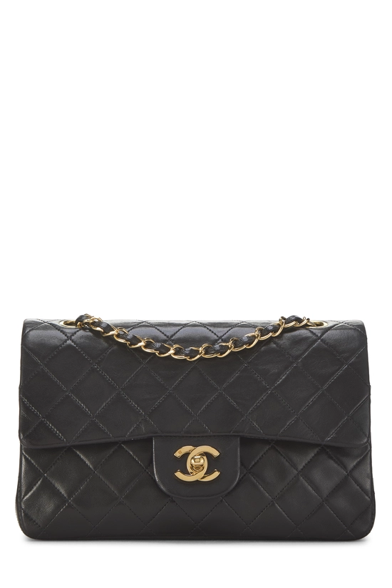 Black Quilted Lambskin Classic Double Flap Small, , large image number 0