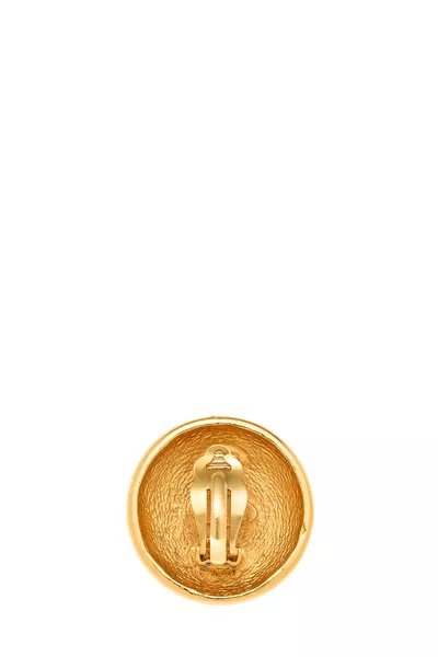 Gold 'CC' Sunburst Earrings, , large