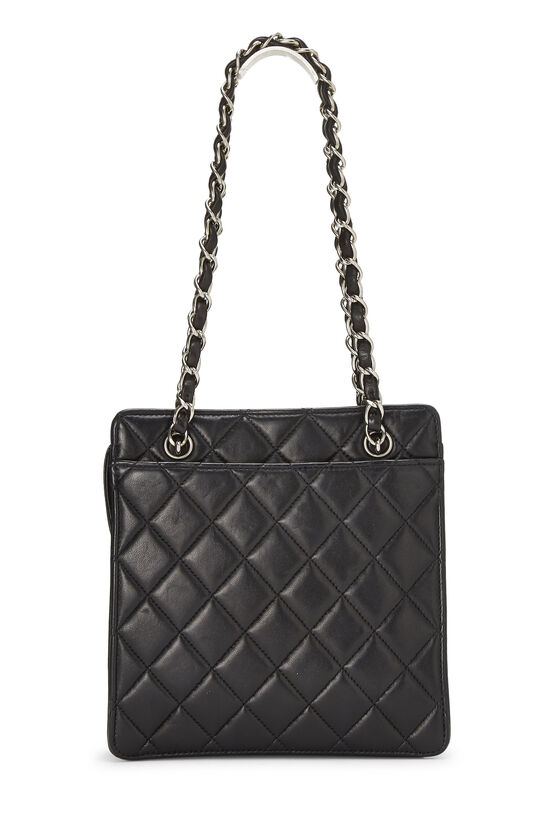 Black Quilted Lambskin Pocket Tote Mini, , large image number 3