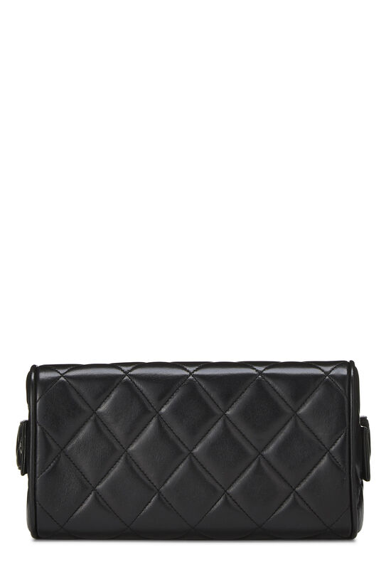 CHANEL Lambskin Quilted Small Chic Riviera Top Handle Vanity Case Black  1305172