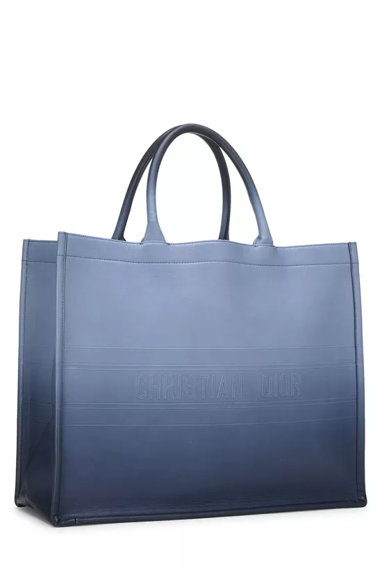 Blue Calfskin Book Tote Large, , large image number 1