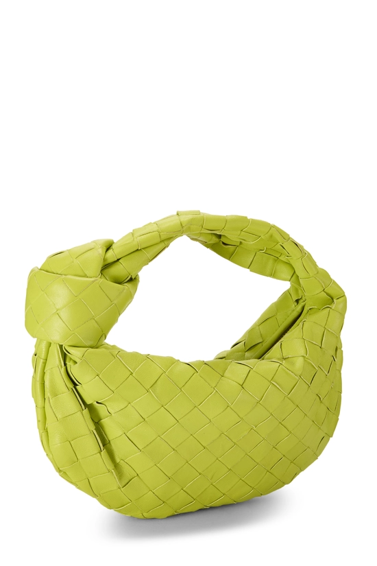 Green Intrecciato Leather Jodie Mini, , large image number 1