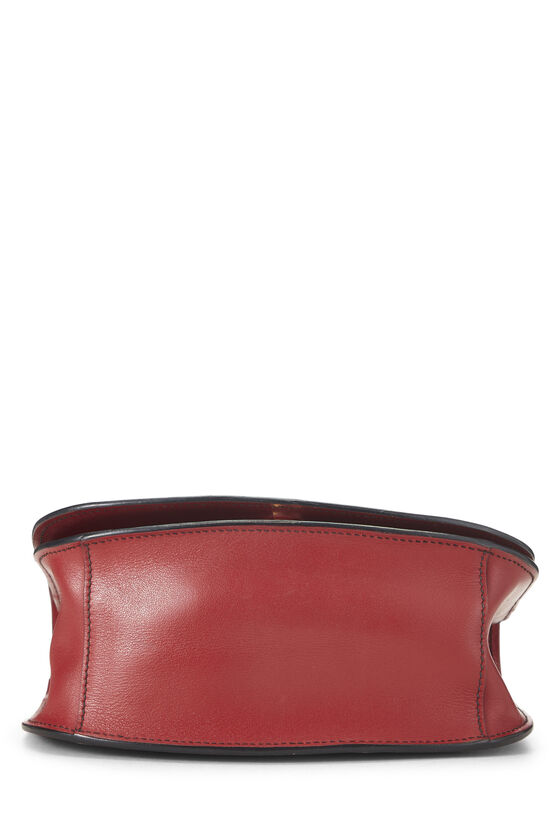 Red Calfskin Pionniere Shoulder Bag, , large image number 4