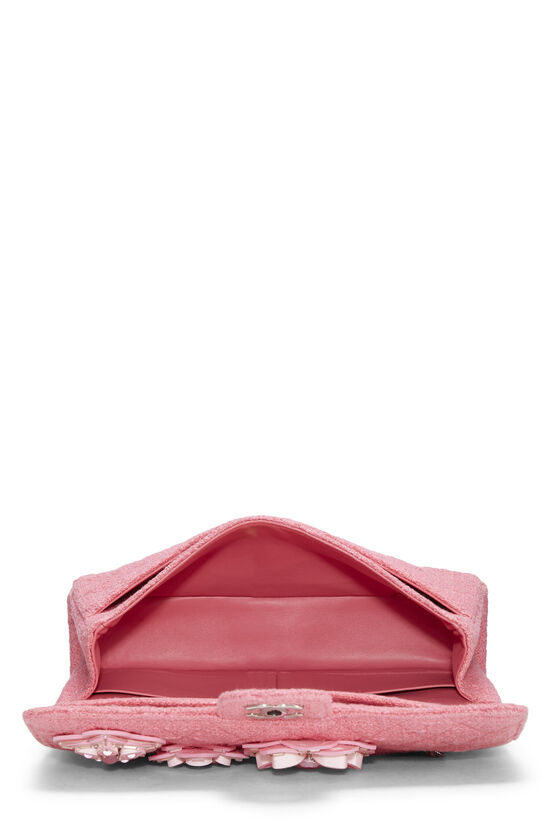 Pink Tweed Floral Classic Double Flap Medium, , large image number 5