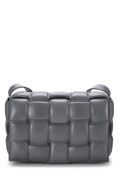 Grey Maxi Intrecciato Padded Cassette