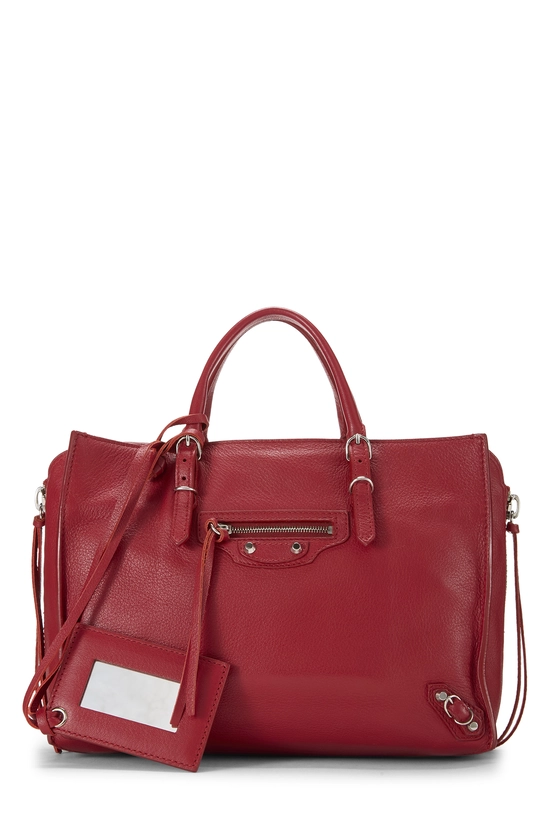 Red Calfskin Papier A4 Zip Around Tote Mini, , large image number 0