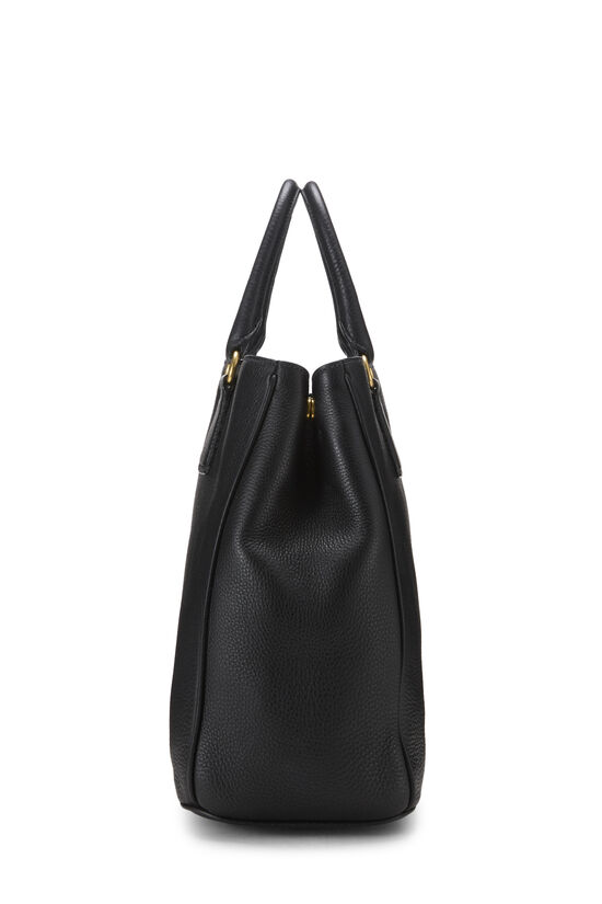 Black Vitello Daino Convertible Tote, , large image number 2