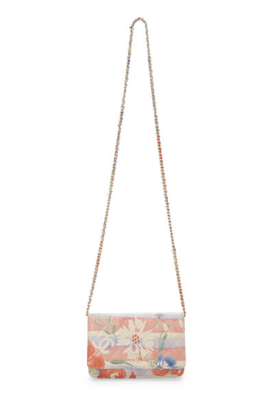 Multicolor Floral Quilted Lambskin Wallet on Chain (WOC), , large