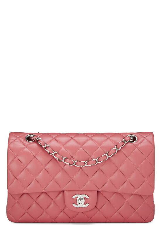Pink Quilted Lambskin Classic Double Flap Medium, , large image number 1