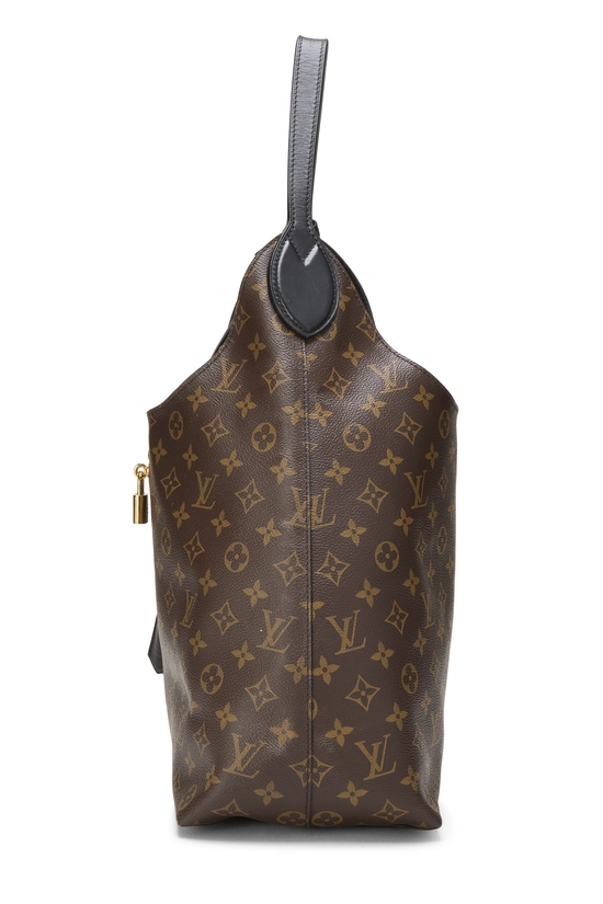 Black Monogram Canvas Flower Hobo, , large image number 2