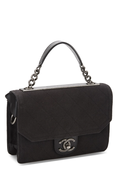 Chanel Paris-Salzburg Black Canvas Top Handle Medium — photo 2
