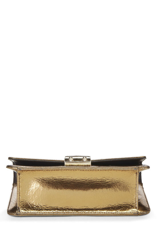 Gold Metallic Leather Miss Dior Promenade Pouch Clutch, , large image number 5