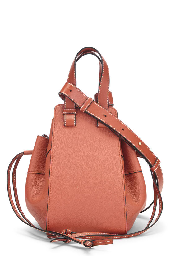 Orange Calfskin Hammock Drawstring Bag Small, , large image number 3