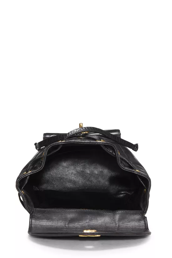 Black Quilted Lambskin 'CC' Classic Backpack Medium, , large image number 5