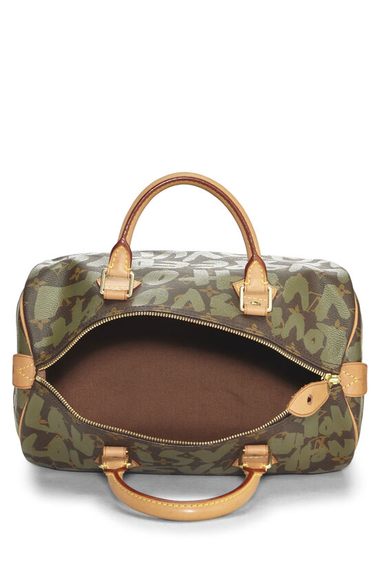 Stephen Sprouse x Louis Vuitton Green Graffiti Speedy 30, , large image number 5