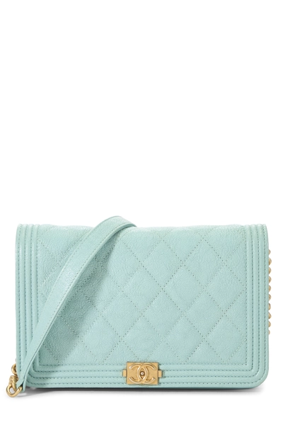 Chanel Blue Caviar Boy Wallet on Chain (WOC)