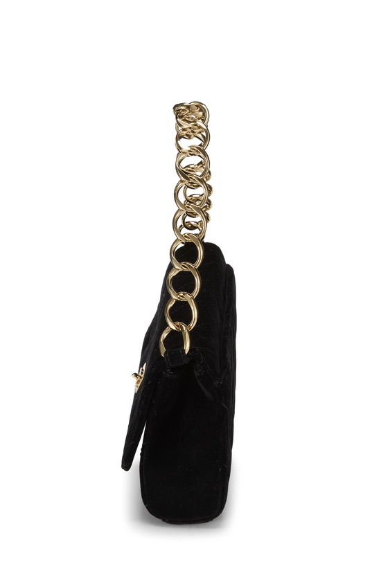 Black Velvet Chain Handbag Small, , large image number 2