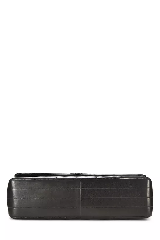 Black Diagonal Lambskin Flap Jumbo, , large image number 4