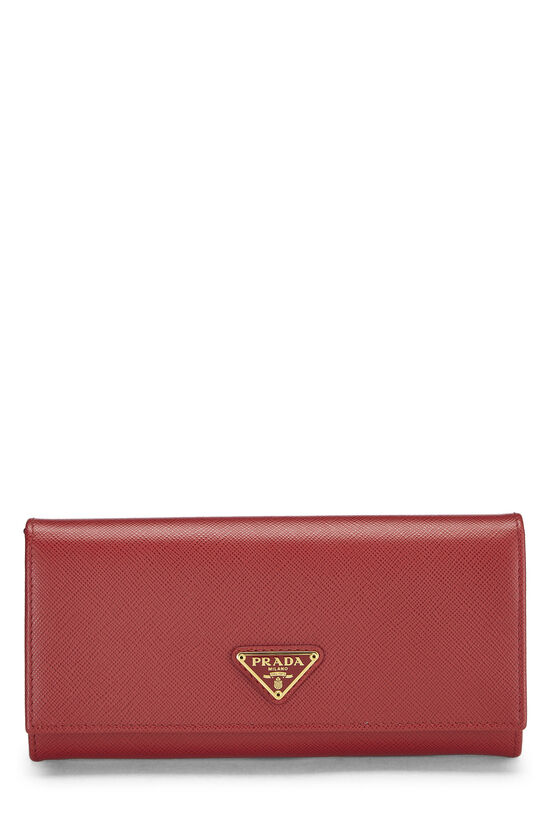 Red Saffiano Continental Wallet, , large image number 1