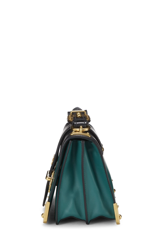Green & Black Leather Cahier Crossbody, , large image number 2
