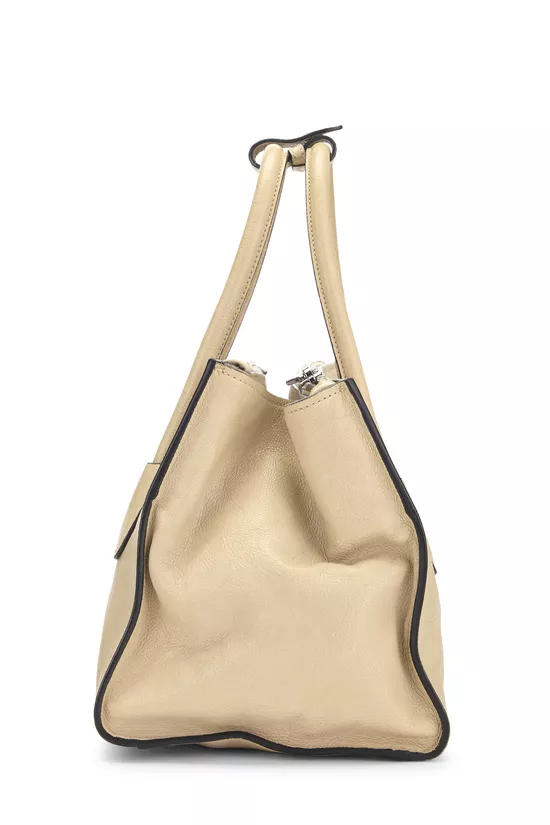 Beige Vitello Daino Convertible Handbag Small, , large image number 2