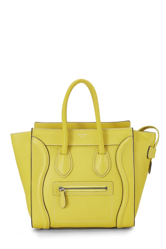 Yellow Calfskin Luggage Micro, , large image number 0