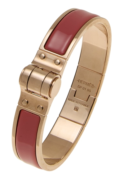 Rose Gold & Pink Enamel Charniere Uni Narrow